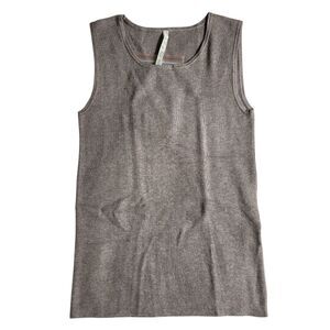 Leo & Nicole Ash Heather Round Neck Sleeveless Tank Top sz PS